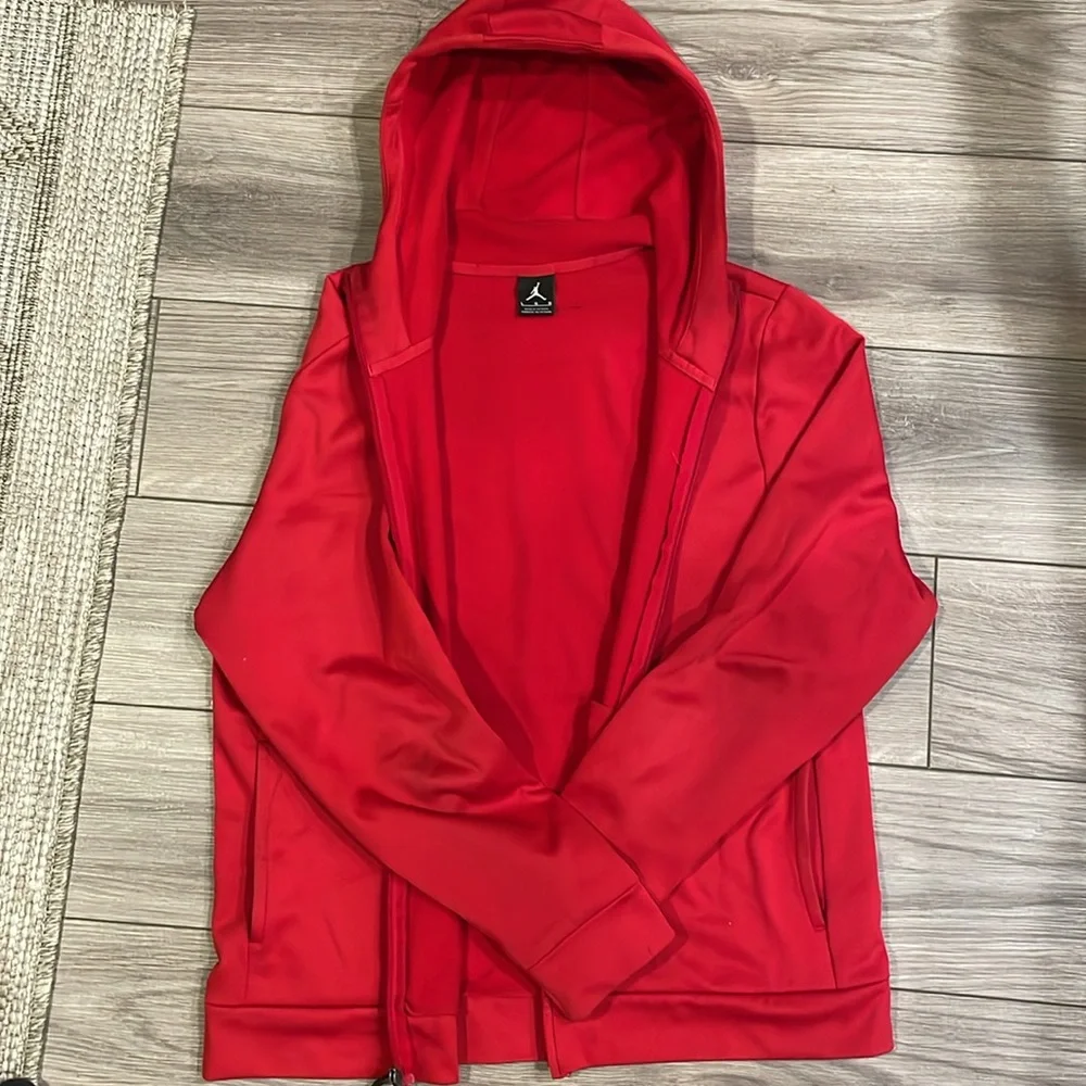 Red Jordan Zip Up Hoodie - Picture 2 of 5